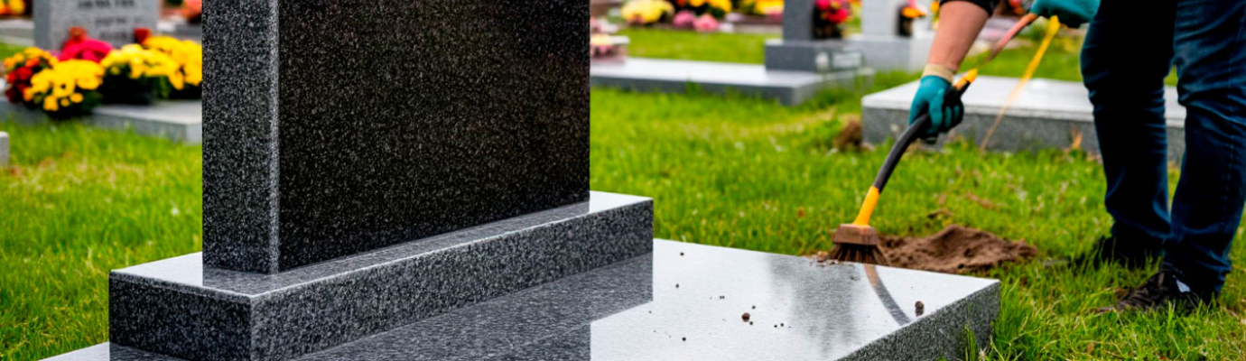 Особенности ухода за памятником из черного гранита