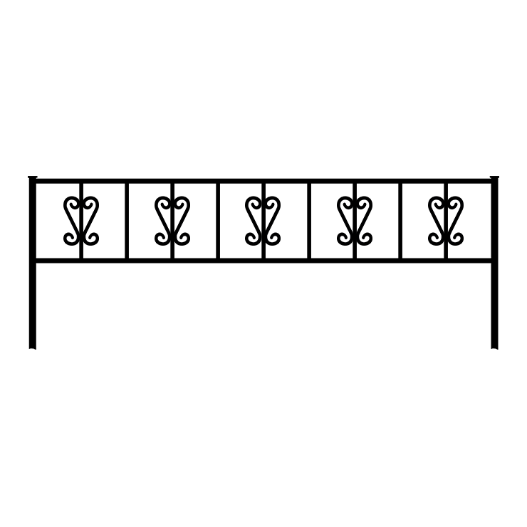 Металлические оградки, столы, скамейки в Курске | Оградка №8