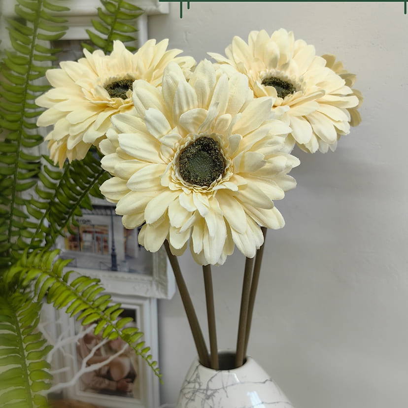 Искусственные цветы в Курске | Цветок искусственный «Гербера», молочно-персиковая, одиночный