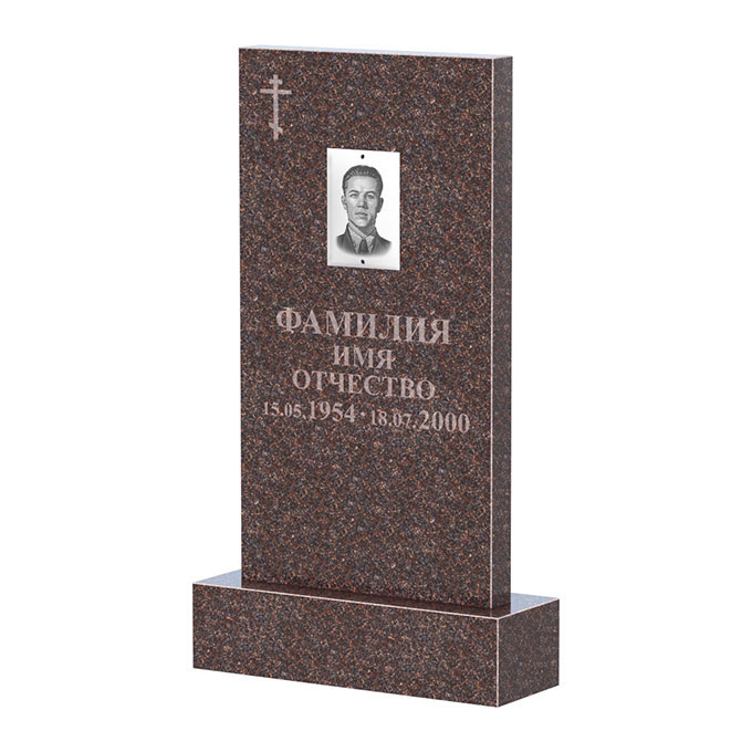 Памятники из цветного гранита в Курске | Памятник из гранита Елизовский прямой