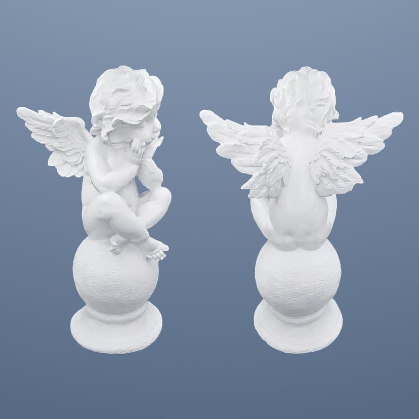 Скульптуры из искусственного мрамора в Курске | Скульптура ангел на шаре №1