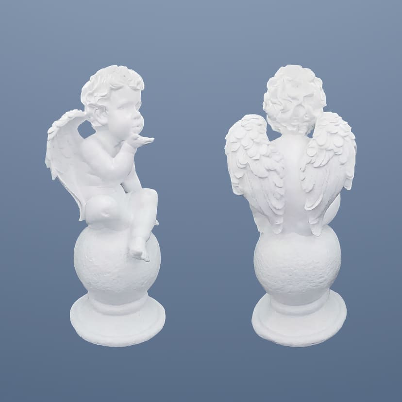 Скульптуры из искусственного мрамора в Курске | Скульптура ангел на шаре №2