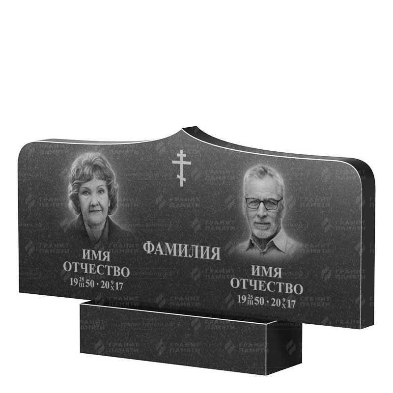 Гранитные памятники в Курске | Двойной гранитный памятник ФГ-260