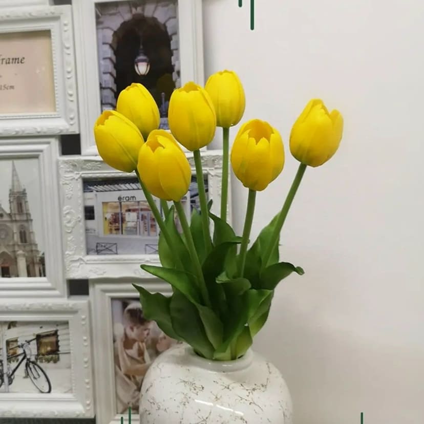 Искусственные цветы в Курске | Цветы искусственные «Тюльпаны», желтые, букет