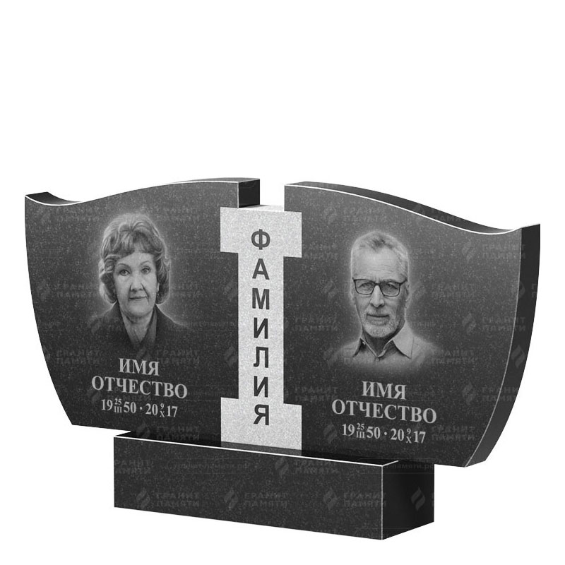 Памятники из гранита двойные в Курске | Двойной гранитный памятник ФГ-138