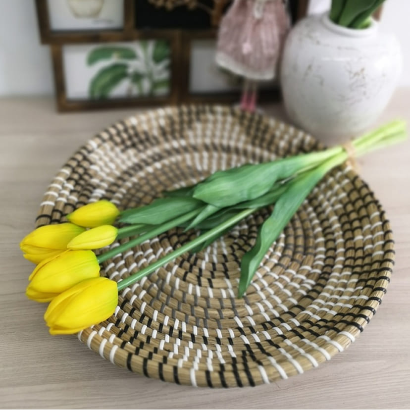 Искусственные цветы в Курске | Цветы искусственные «Тюльпаны, бутоны», желтые, букет