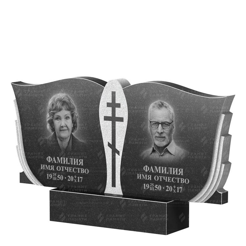 Памятники из гранита двойные в Курске | Двойной гранитный памятник ФГ-136