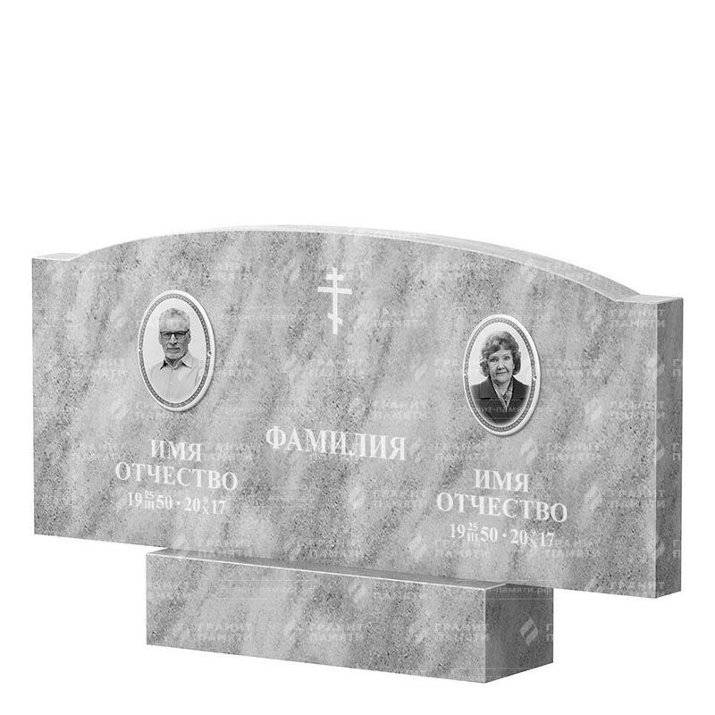 Памятники из мрамора в Курске | Двойной мраморный памятник ФМ-257