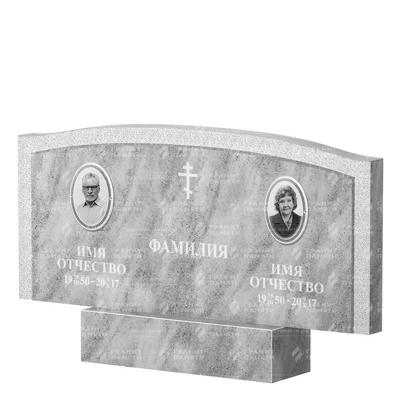 Памятники из мрамора в Курске | Двойной мраморный памятник ФМ-131