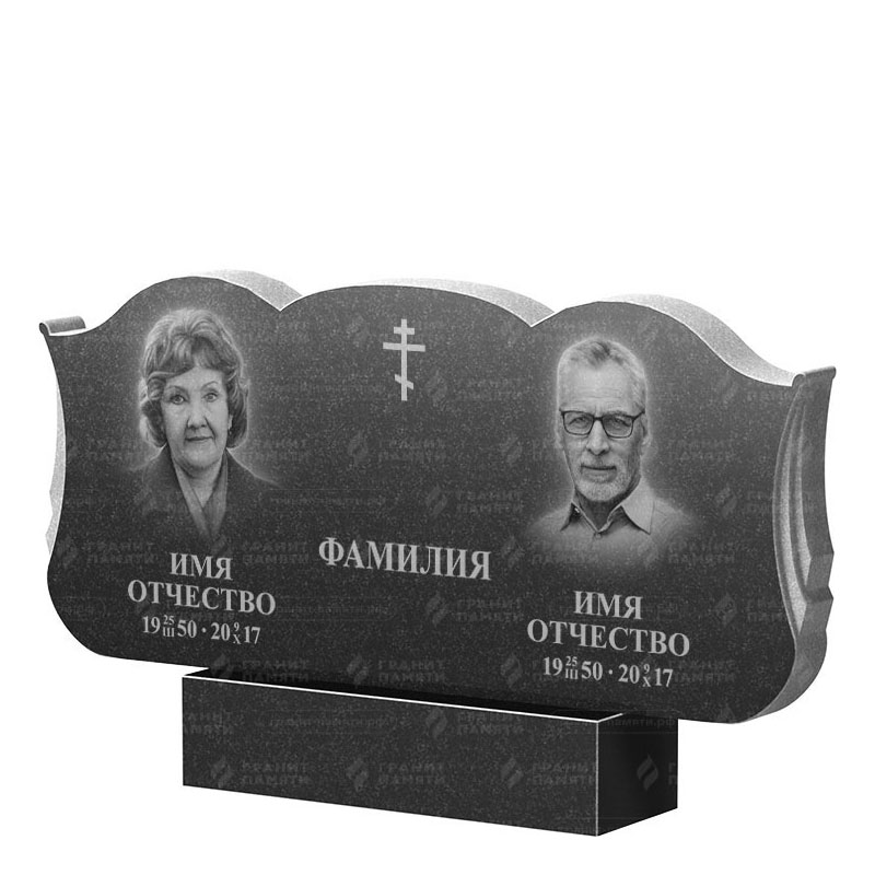 Гранитные памятники в Курске | Двойной гранитный памятник ФГ-261