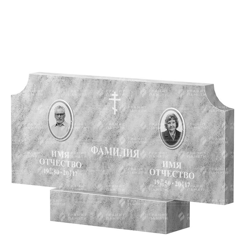 Памятники из мрамора в Курске | Двойной мраморный памятник ФМ-253