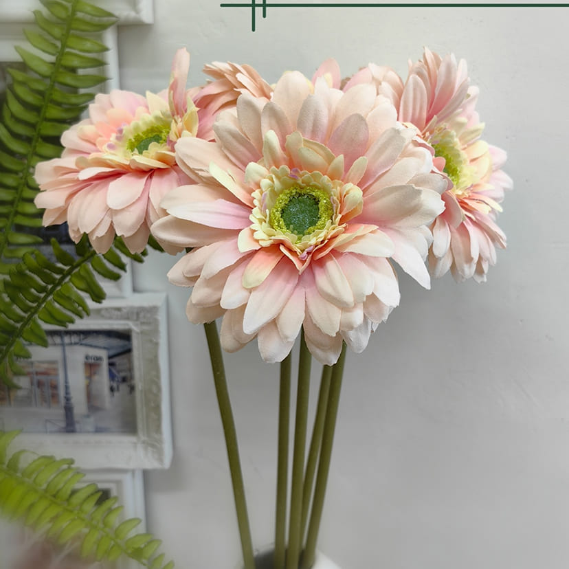 Искусственные цветы в Курске | Цветок искусственный «Гербера», молочно-розовая, одиночный