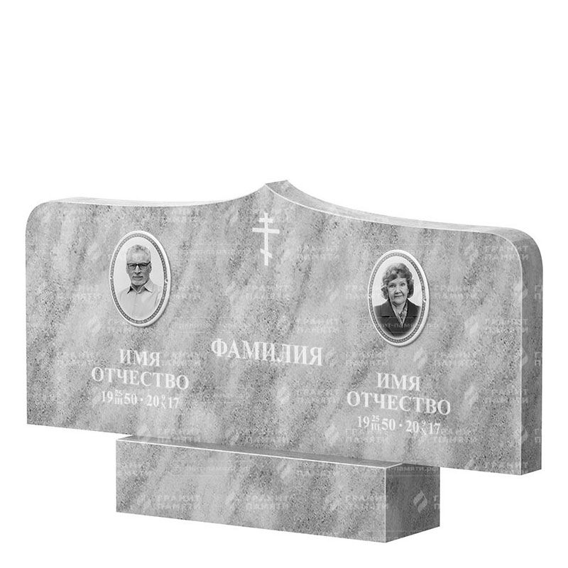 Памятники из мрамора в Курске | Двойной мраморный памятник ФМ-260