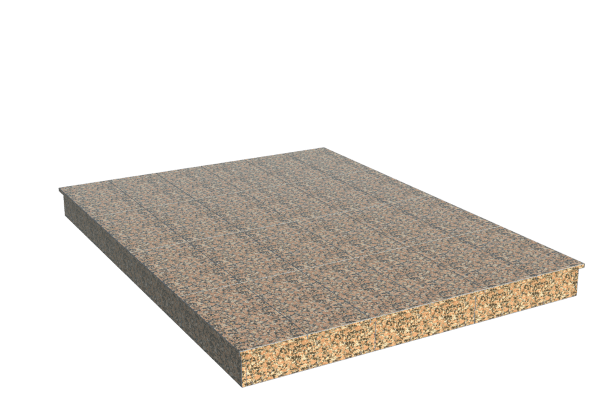 Площадки на могилу в Курске | Площадка с вертикальной (15 см) облицовкой Южно-султаевским гранитом