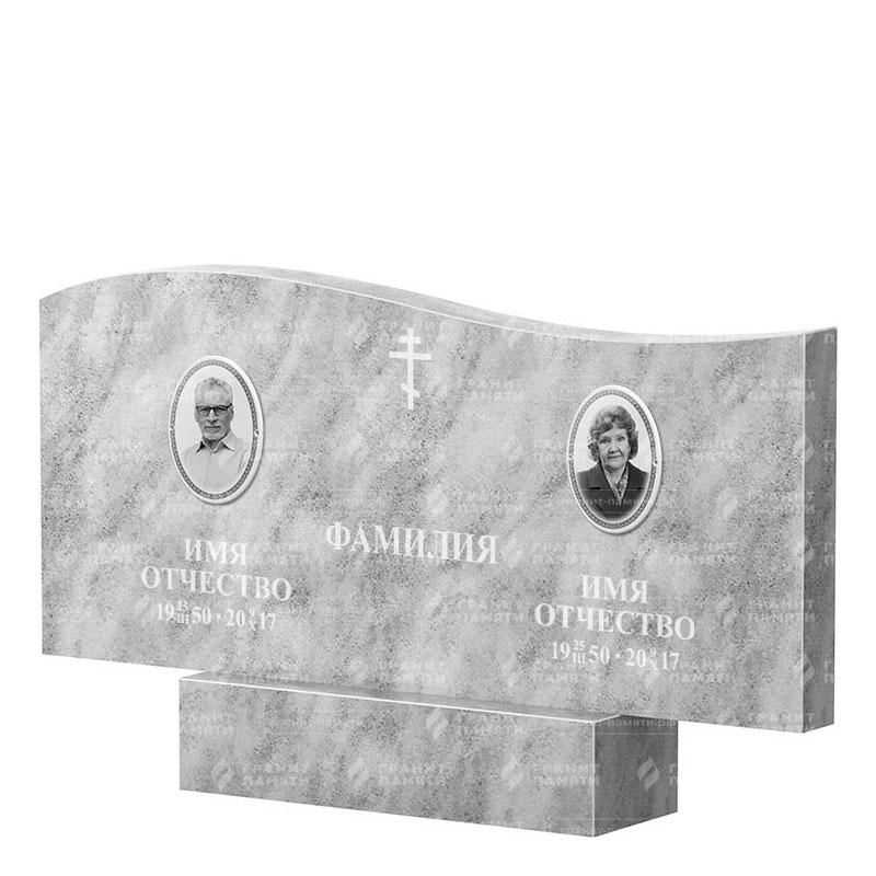 Памятники из мрамора в Курске | Двойной мраморный памятник ФМ-255