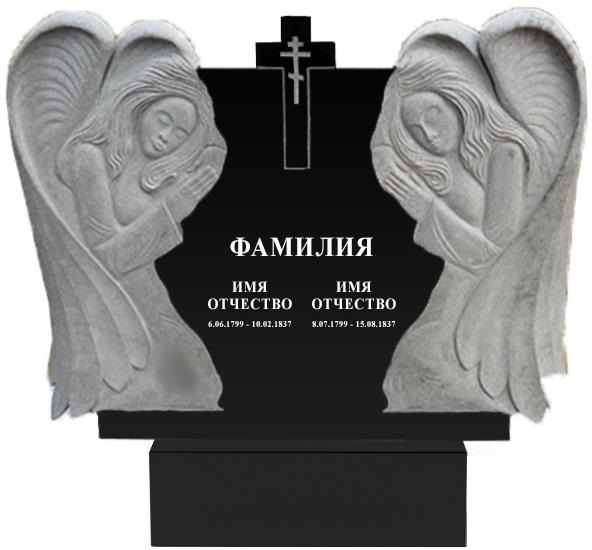 Памятники с ангелом на могилу в Курске | Гранитный памятник Ангел №1
