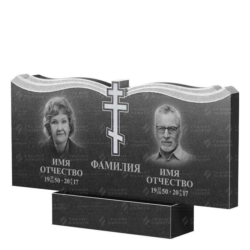 Гранитные памятники в Курске | Двойной гранитный памятник ФГ-262