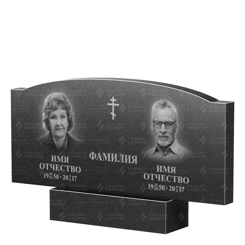 Гранитные памятники в Курске | Двойной гранитный памятник ФГ-257