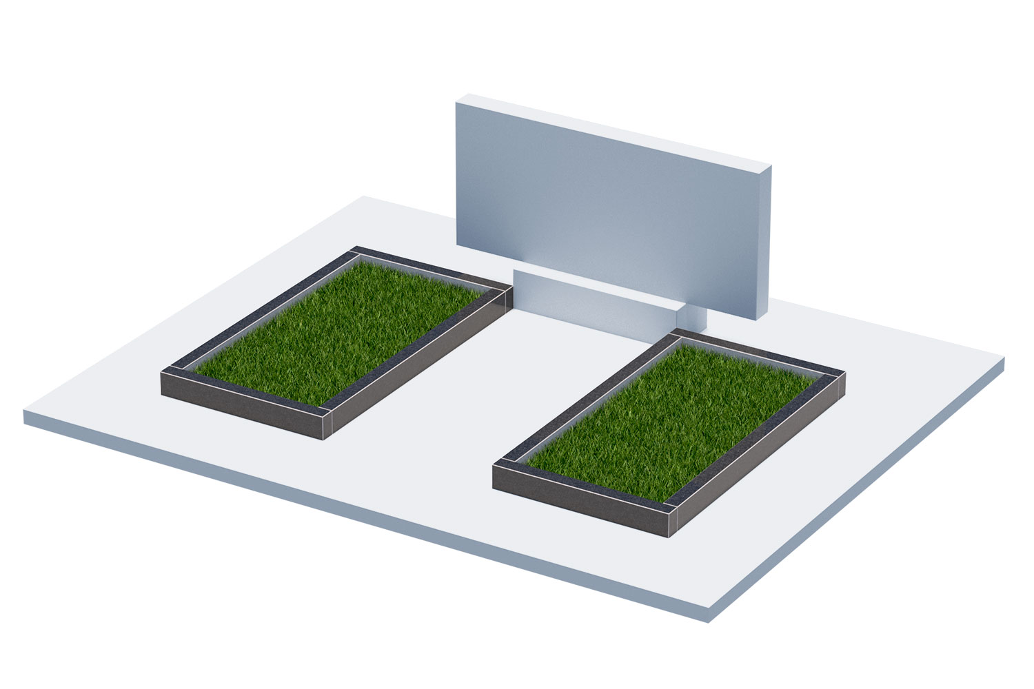 Цветники и надгробные плиты в Курске | Цветник Автономный, 2 шт