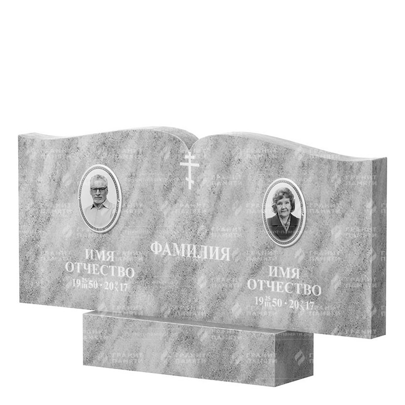 Памятники из мрамора в Курске | Двойной мраморный памятник ФМ-259