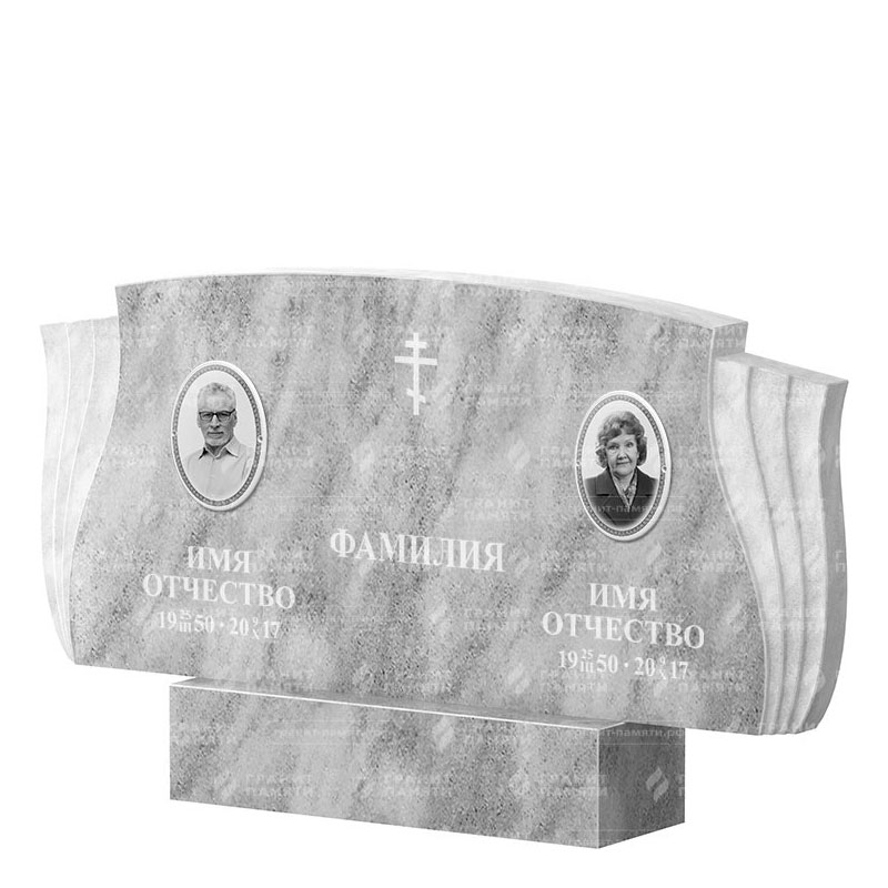 Памятники из мрамора в Курске | Двойной мраморный памятник ФМ-264