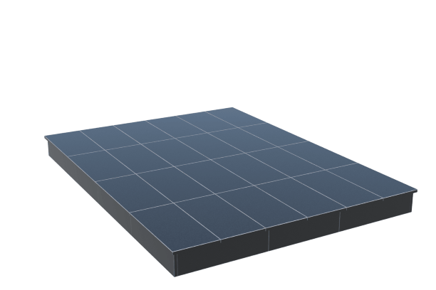 Площадки на могилу в Курске | Площадка с вертикальной (15 см) облицовкой гранитом Габбро