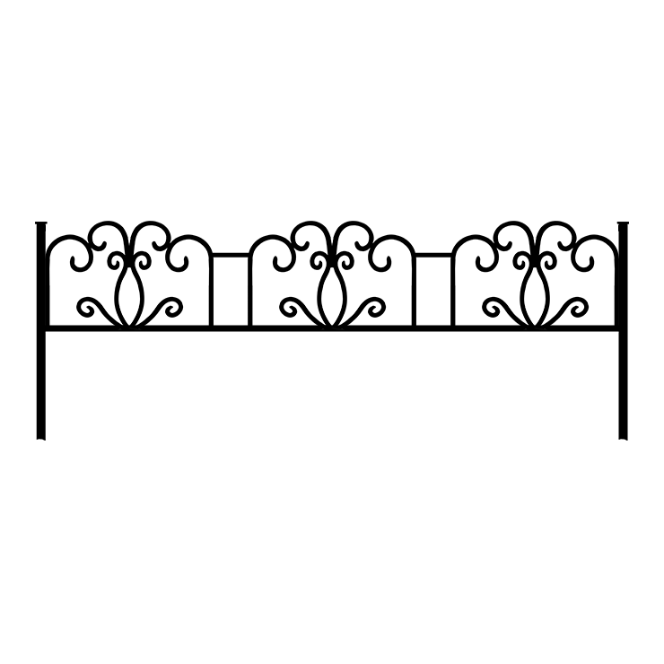 Металлические оградки, столы, скамейки в Курске | Оградка №4