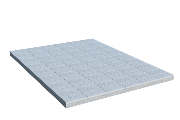 Площадки на могилу в Курске | Площадка с тротуарной плиткой