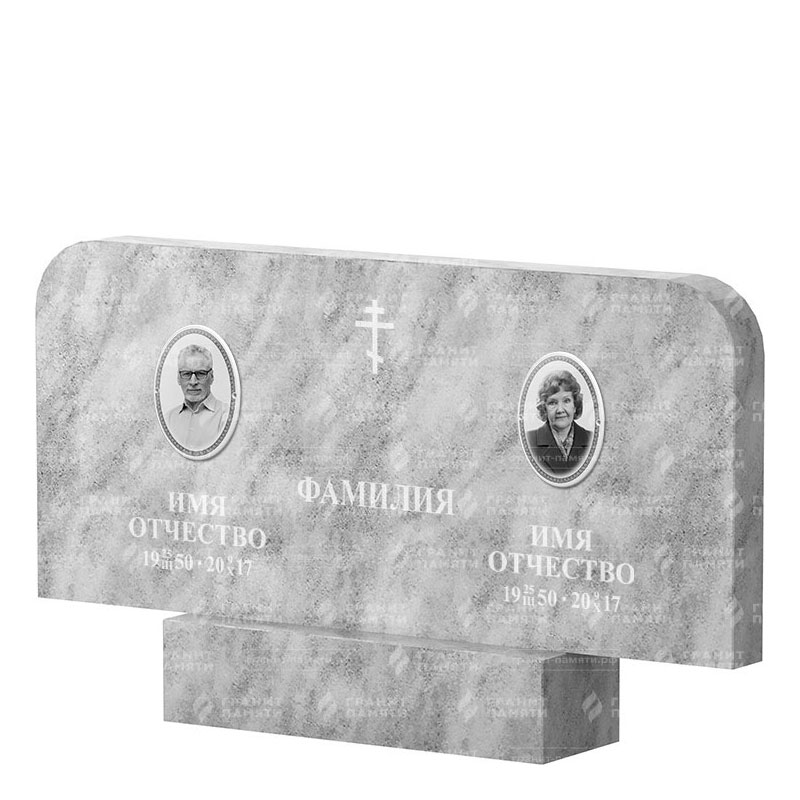Памятники из мрамора в Курске | Двойной мраморный памятник ФМ-254